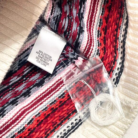 Women's  Striped Patterned V Neck| Pullover Sweater XL - Picture 7 of 13